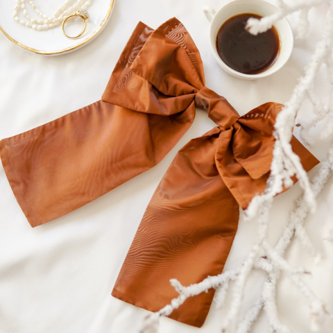 Kokarda do włosów cynamonowa