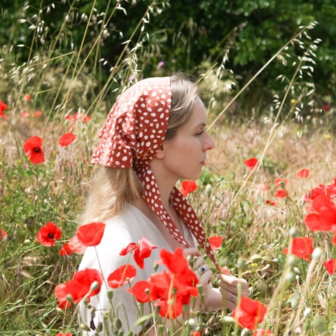 Chusta na głowę w plamki Chusta na głowę w plamki