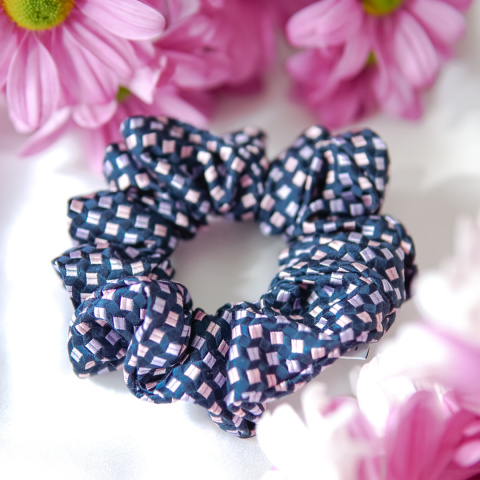 Gumka z jedwabnego krawata żakardowe kwadraty